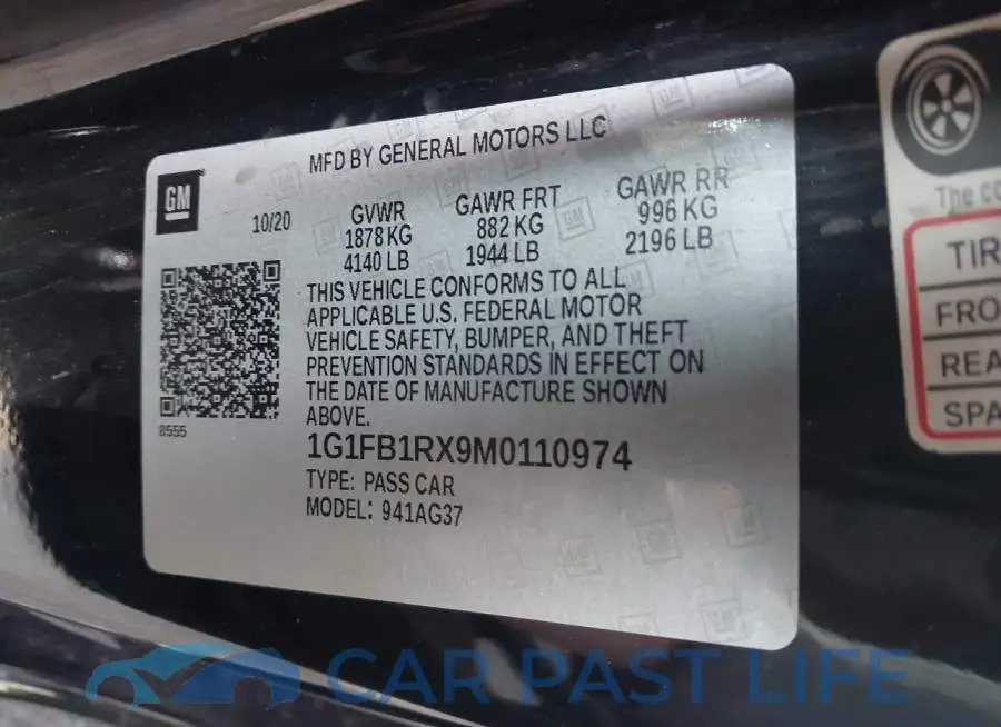 1G1FB1RX9M0110974# 9