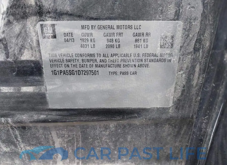 1G1PA5SG1D7297501# 9