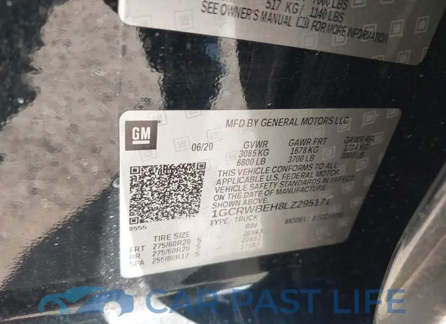 1GCRWBEH8LZ295171# 9