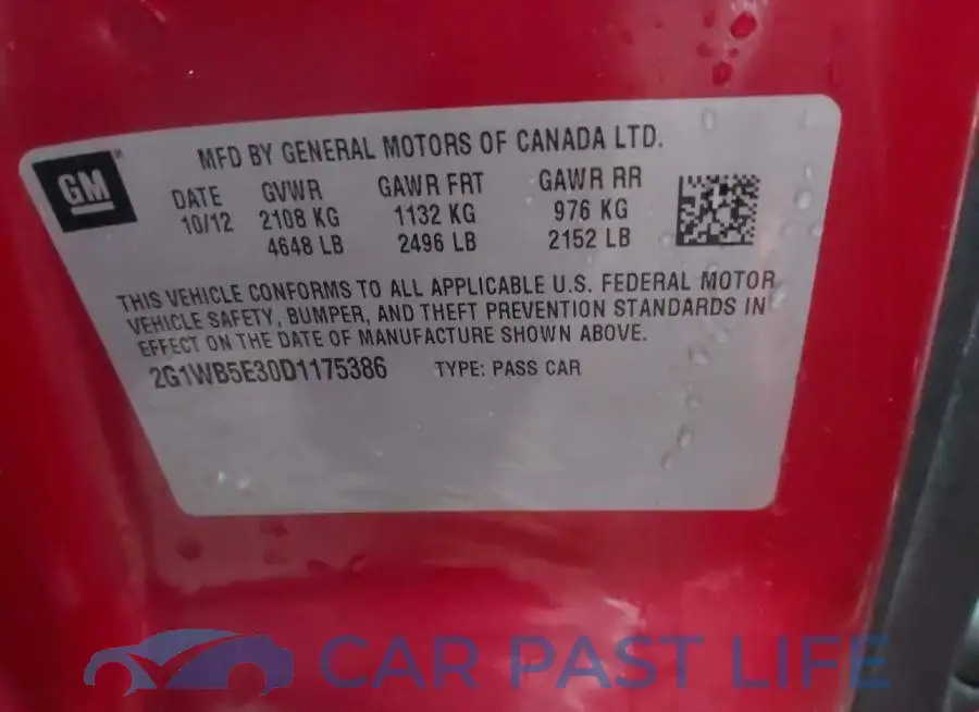 2G1WB5E30D1175386# 9