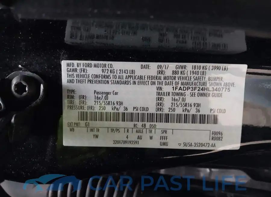 1FADP3F24HL340775# 9