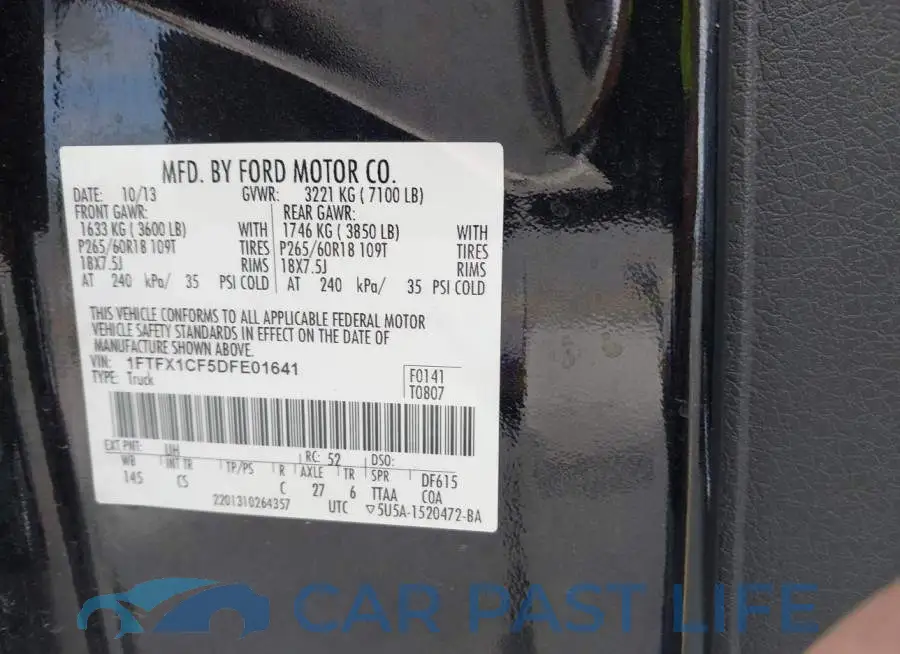 1FTFX1CF5DFE01641# 9