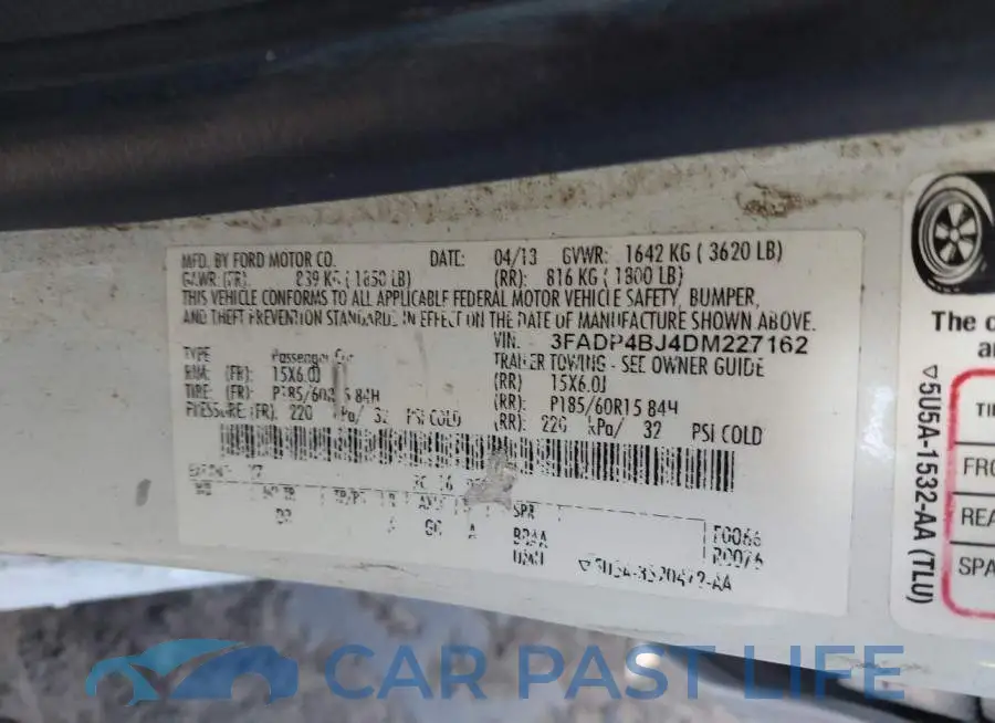 3FADP4BJ4DM227162# 9