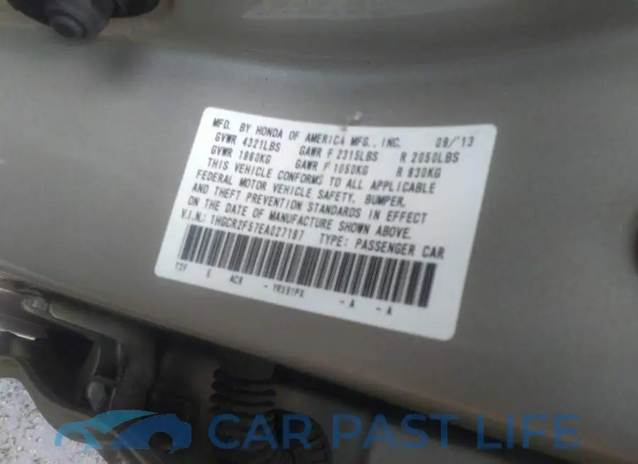 1HGCR2F57EA027197# 9