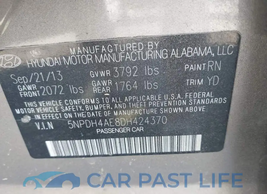 5NPDH4AE8DH424370# 9