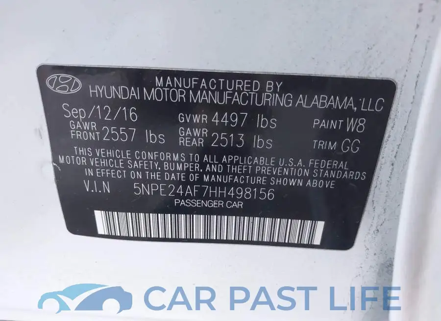 5NPE24AF7HH498156# 9