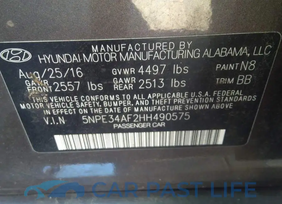5NPE34AF2HH490575# 9