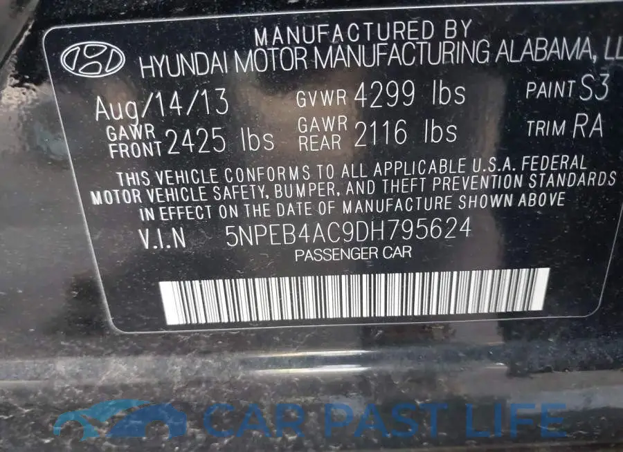5NPEB4AC9DH795624# 9
