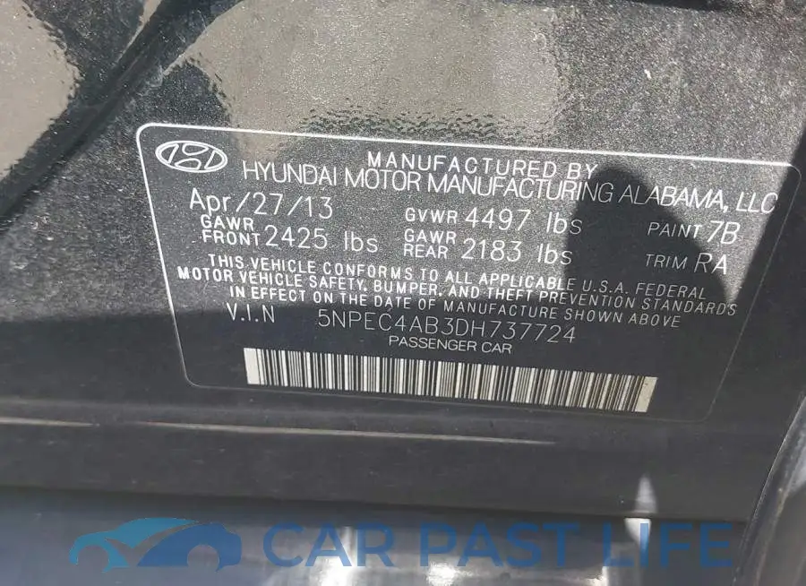 5NPEC4AB3DH737724# 9