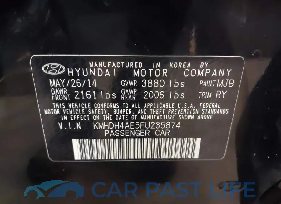 KMHDH4AE5FU235874# 9
