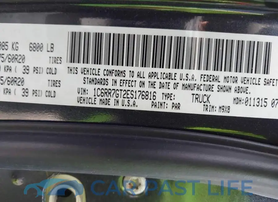 1C6RR7GT2ES176816# 9