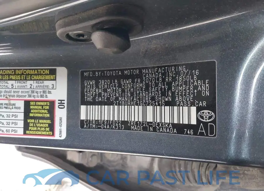 2T1BURHE1GC725415# 9