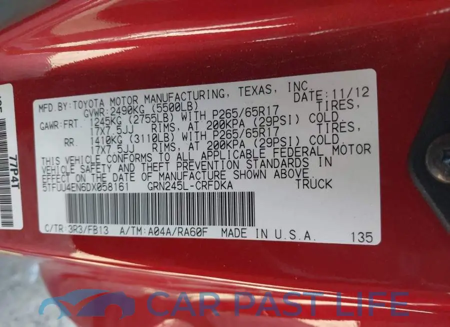 5TFUU4EN6DX058161# 9