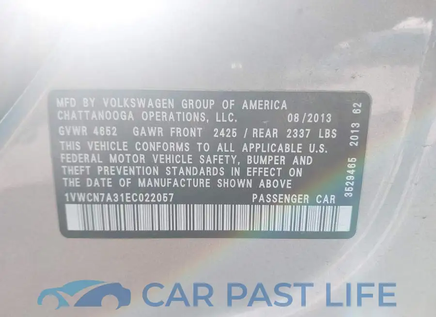 1VWCN7A31EC022057# 9