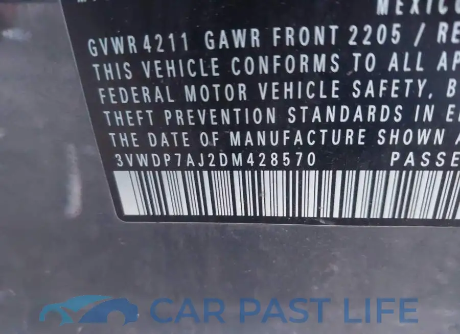 3VWDP7AJ2DM428570# 9