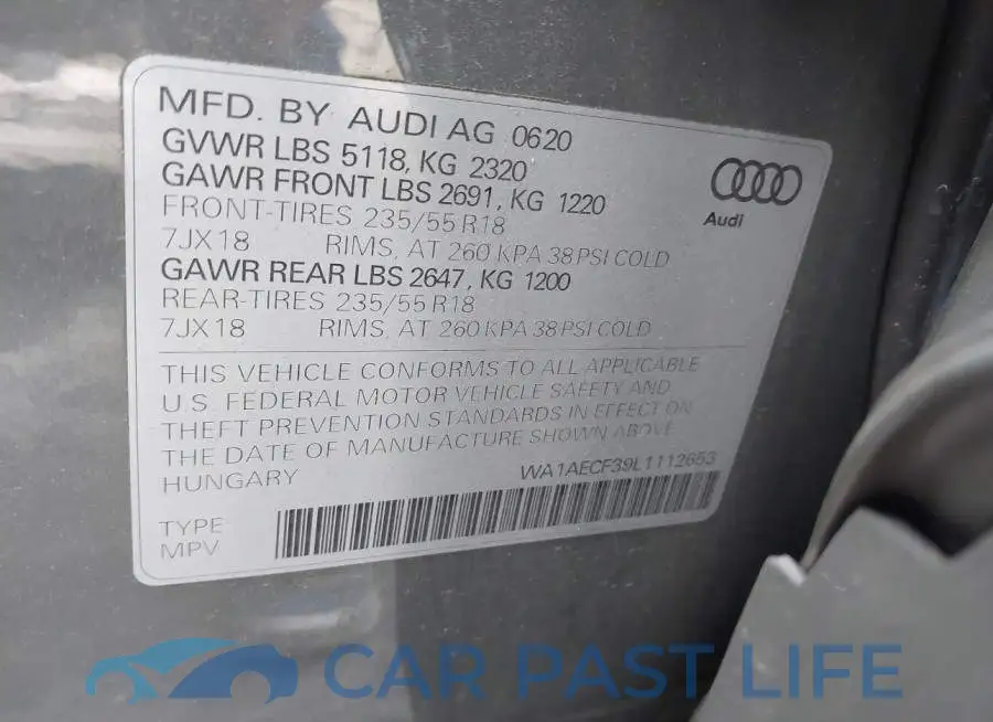 WA1AECF39L1112653# 9