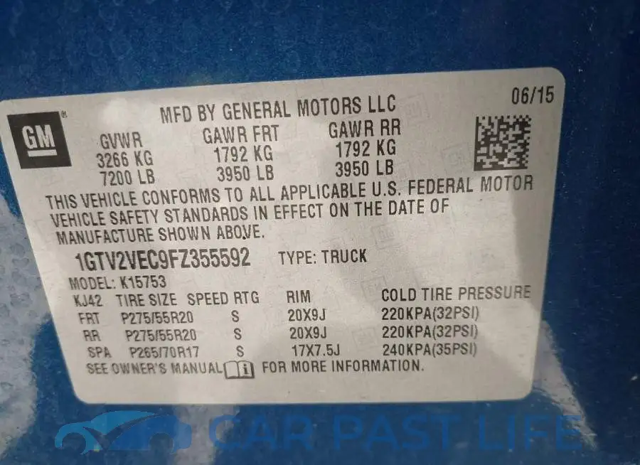 1GTV2VEC9FZ355592# 9