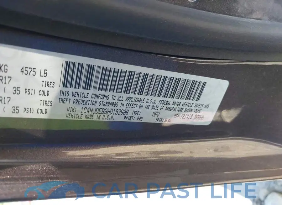 1C4NJDEB3HD193608# 9