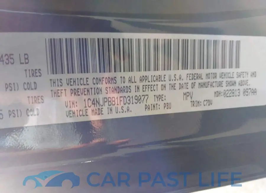 1C4NJPBB1FD319077# 9