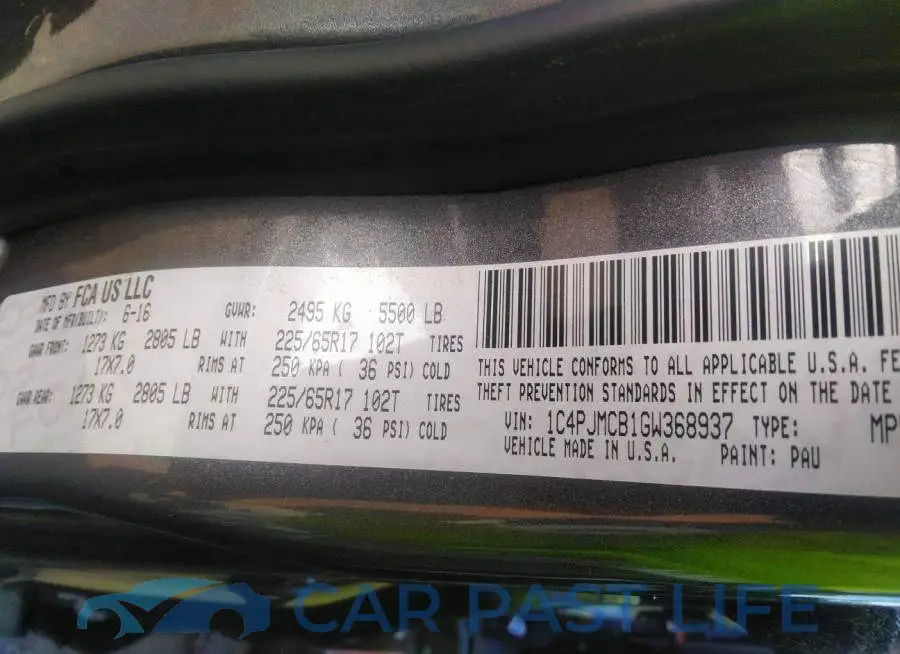 1C4PJMCB1GW368937# 9