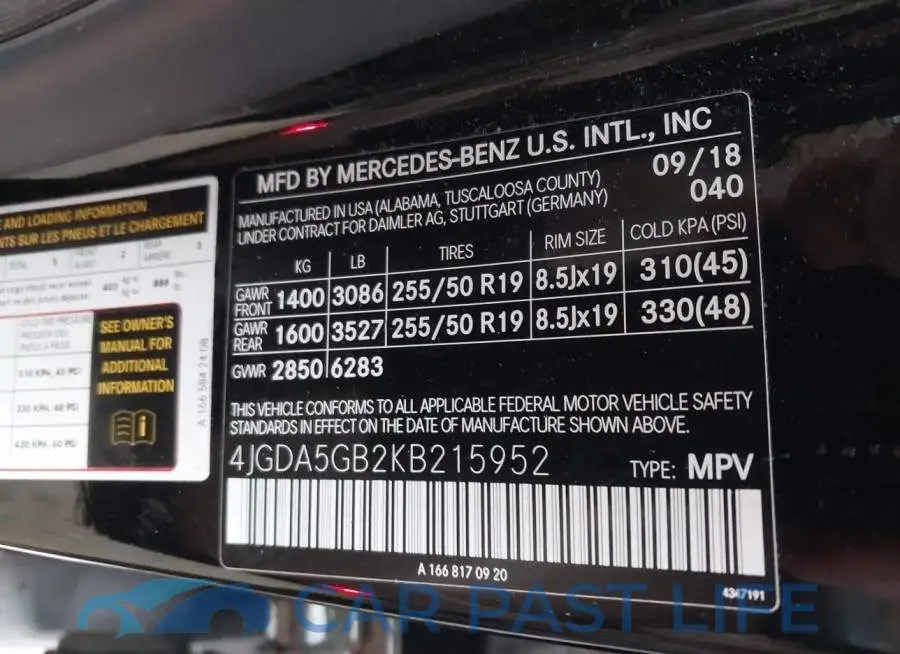 4JGDA5GB2KB215952# 9