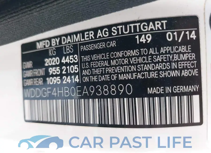 WDDGF4HB0EA938890# 9