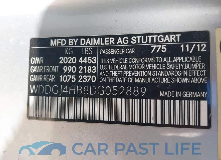 WDDGJ4HB8DG052889# 9