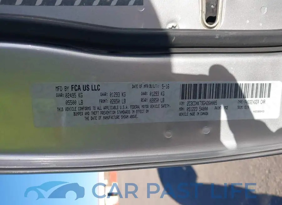 2C3CDXKT9GH260005# 9
