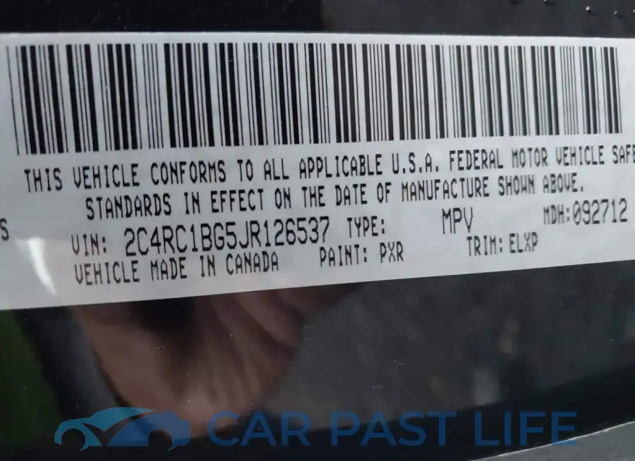 2C4RC1BG5JR126537# 9