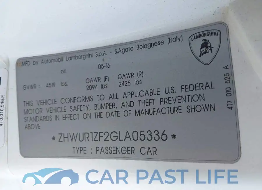 ZHWUR1ZF2GLA05336# 9