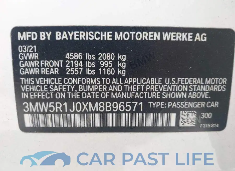 3MW5R1J0XM8B96571# 9