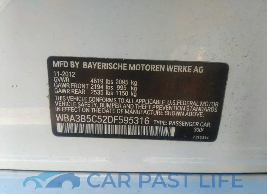 WBA3B5C52DF595316# 9