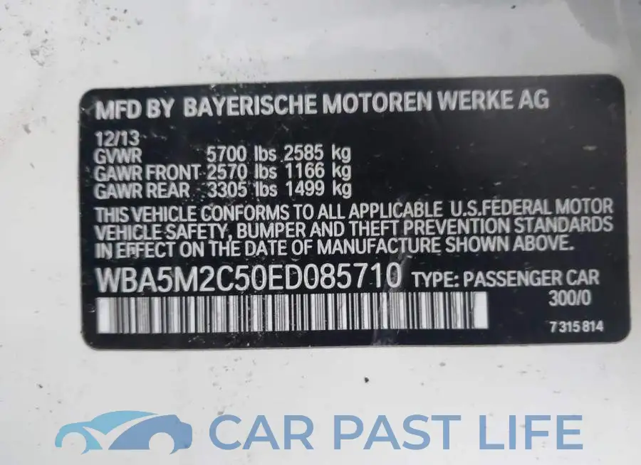 WBA5M2C50ED085710# 9