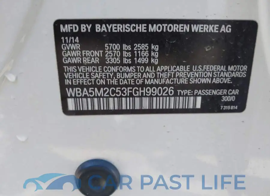 WBA5M2C53FGH99026# 9