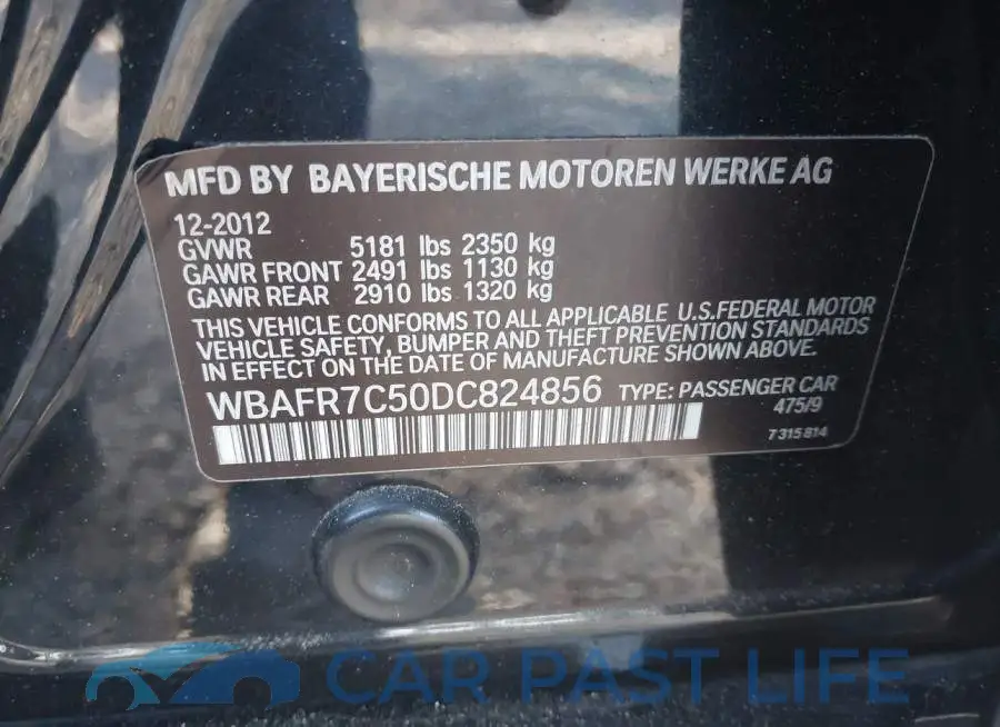 WBAFR7C50DC824856# 9