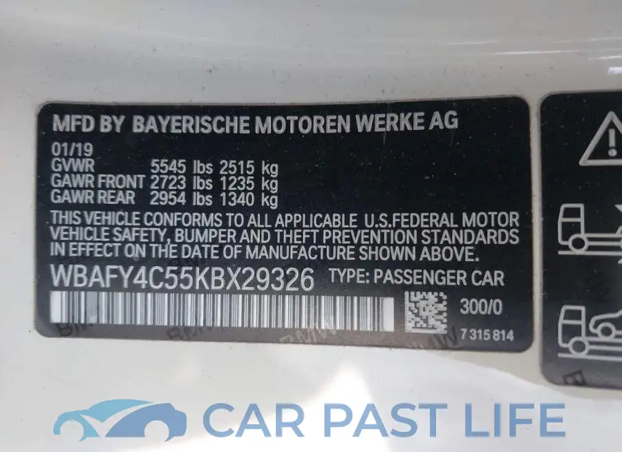 WBAFY4C55KBX29326# 9