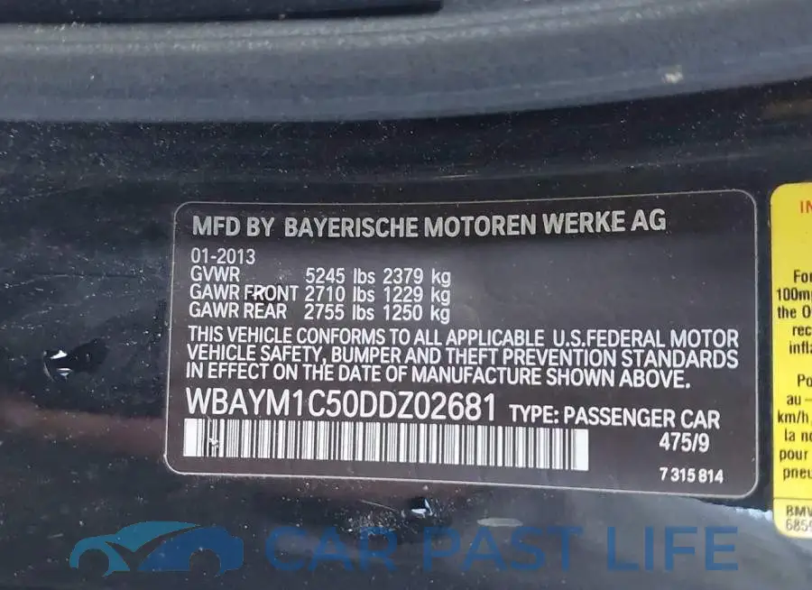 WBAYM1C50DDZ02681# 9
