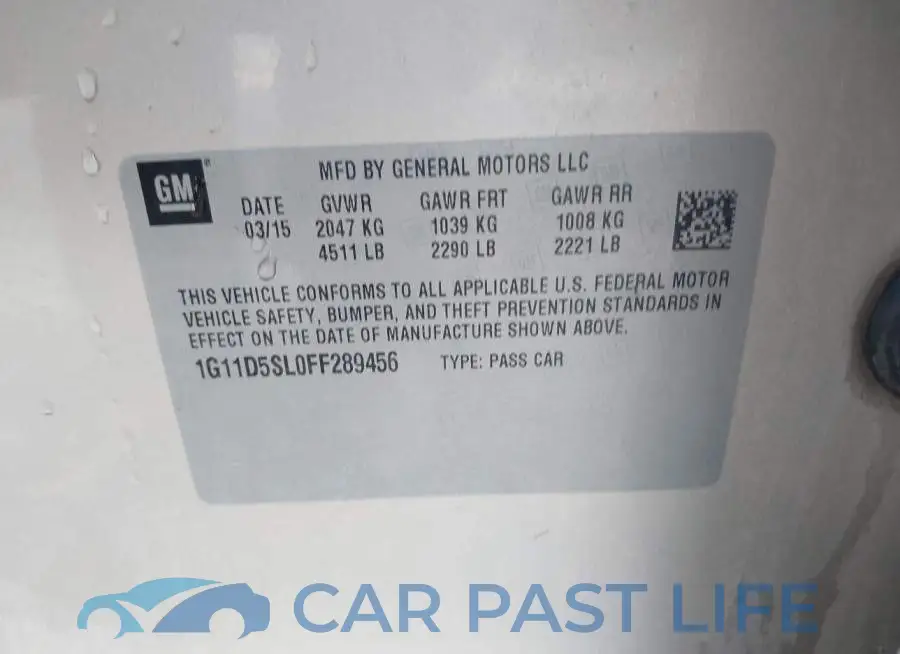 1G11D5SL0FF289456# 9