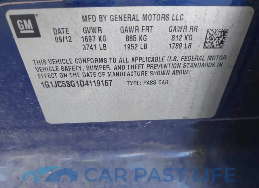 1G1JC5SG1D4119167# 9