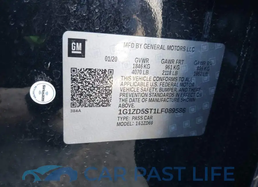 1G1ZD5ST1LF089586# 9
