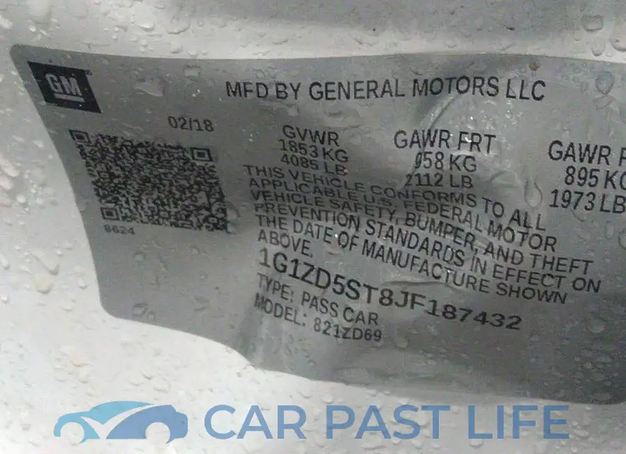 1G1ZD5ST8JF187432# 9