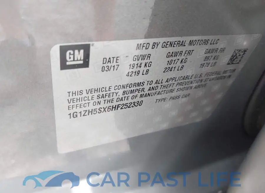 1G1ZH5SX6HF252330# 9