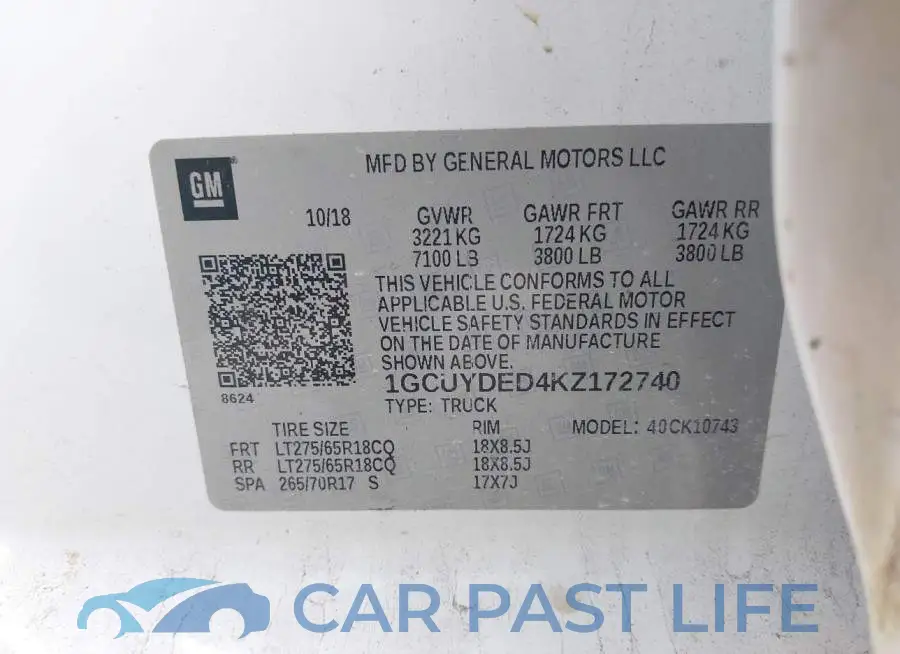 1GCUYDED4KZ172740# 9
