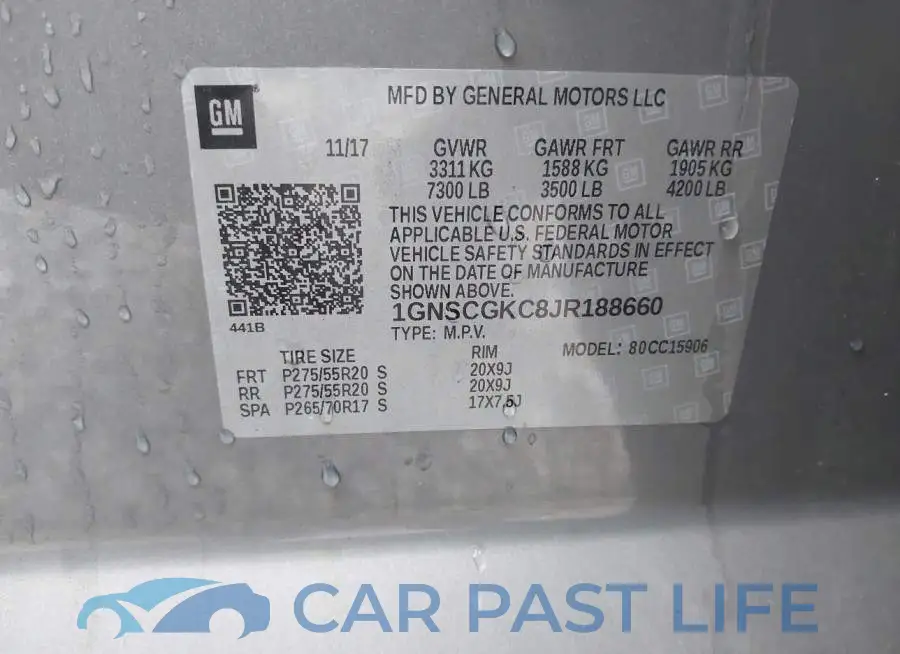 1GNSCGKC8JR188660# 9