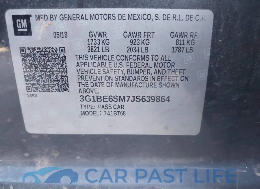 3G1BE6SM7JS639864# 9