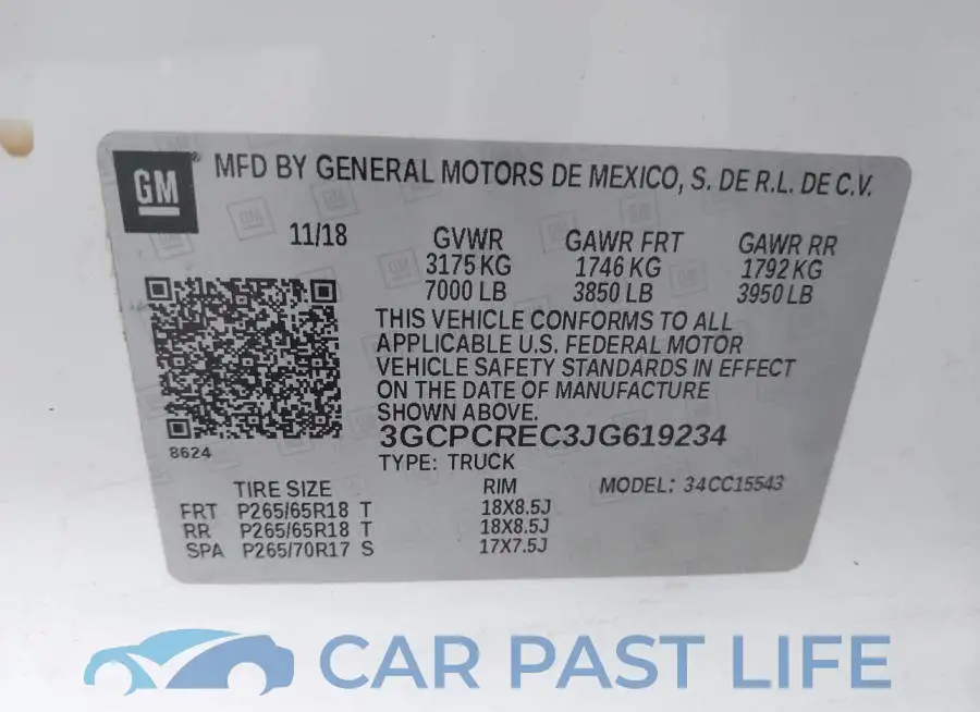 3GCPCREC3JG619234# 9