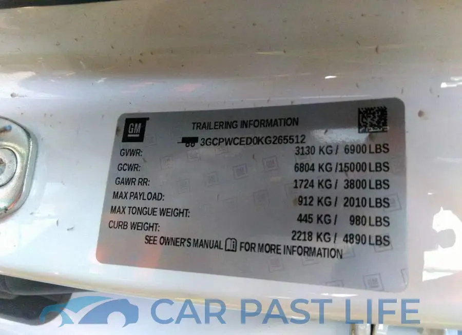 3GCPWCED0KG265512# 9