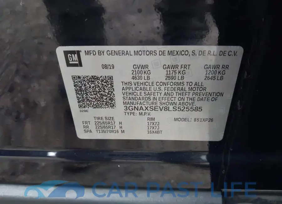 3GNAXSEV8LS525585# 9