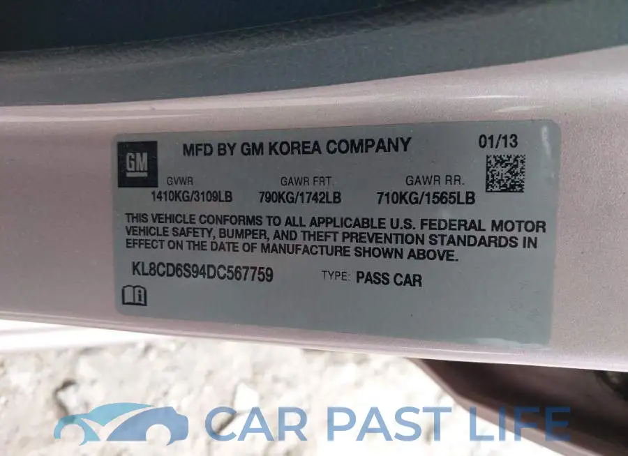 KL8CD6S94DC567759# 9