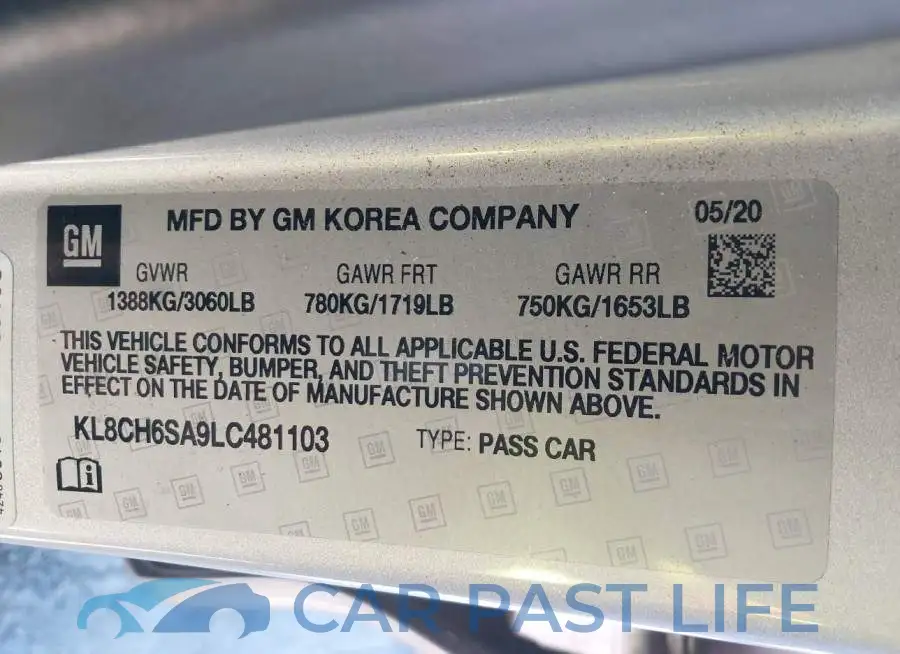 KL8CH6SA9LC481103# 9
